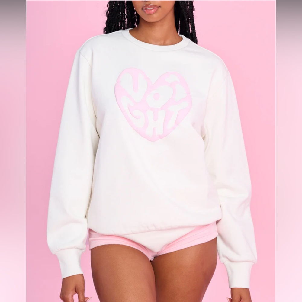 Voight Logo Crew Neck in Cream